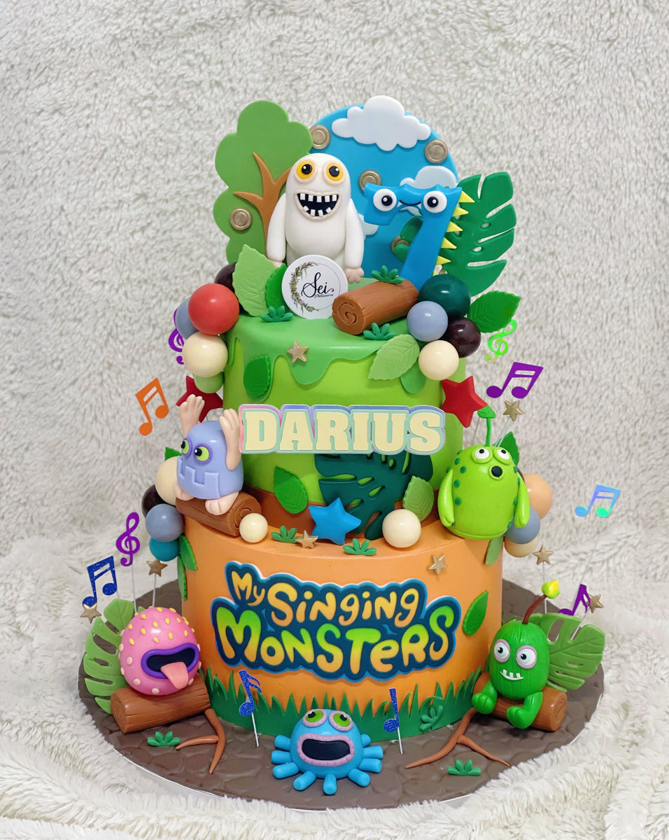 my singing monsters birthday theme 2-Tier My Singing Monsters Cake – Sei Pâtisserie