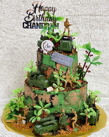 2-Tier Army Cake with Soldiers