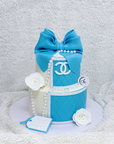 2-Tier Chanel Ribbon Cake