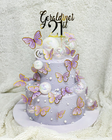 2-Tier Dreamy Butterfly Cake