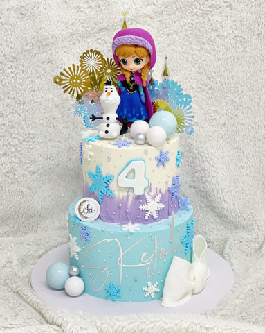 2-Tier Frozen Anna Cake