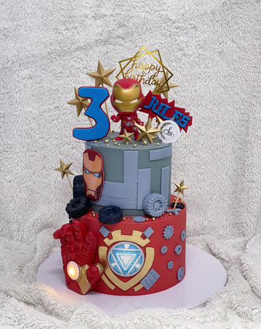 2-Tier Iron Man Cake