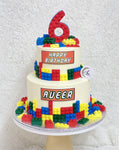 2-Tier Lego Blocks Cake