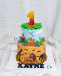 2-Tier Lion King Sunset Cake