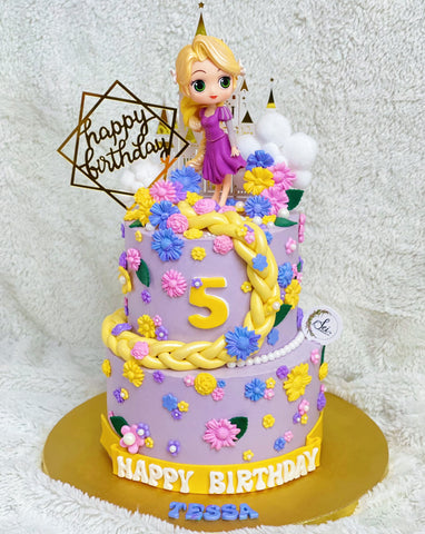 2-Tier Rapunzel Cake