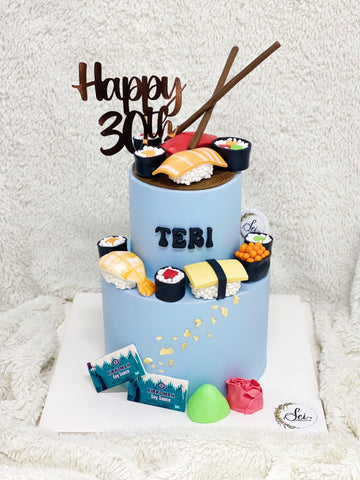 2-Tier Sushi Bento Set Cake