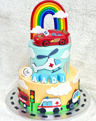 2-Tier Transport Vehicle Cake