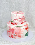 2-Tier Watercolour Minimalist Cake