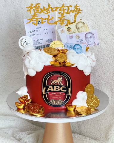 ABC Extra Stout Beer Money Pulling Cake