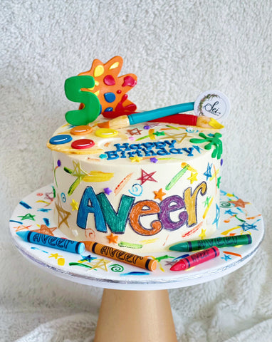 Artist Crayon and Paint Cake