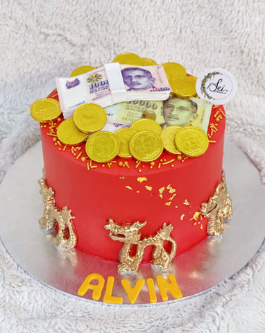Auspicious Dragon Money Pulling Cake