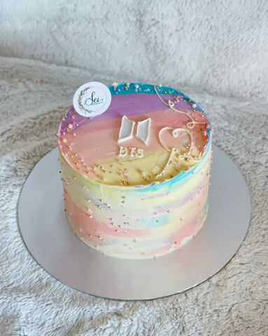 BTS Watercolour Cake