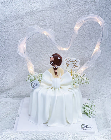 Bride to Be Wedding Dress Cake