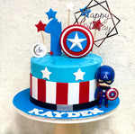 Captain America Superhero Cake