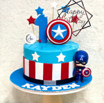 Captain America Superhero Cake