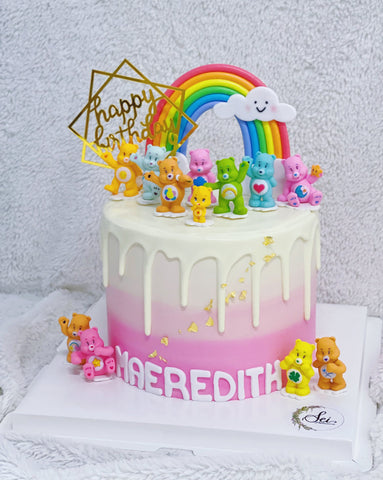 Ombre Pink Care Bear Tall Cake