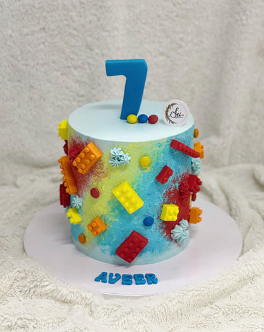 Colourful Lego Tall Cake