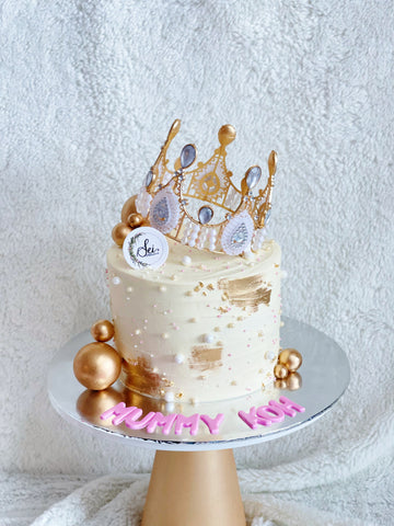 Crown and Gold Balls Cake