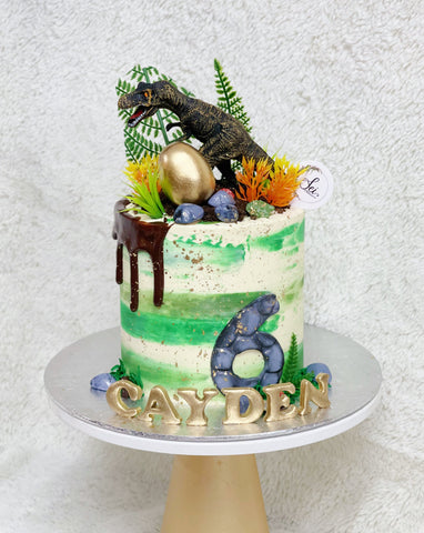 Dinosaur with Golden Egg Tall Cake