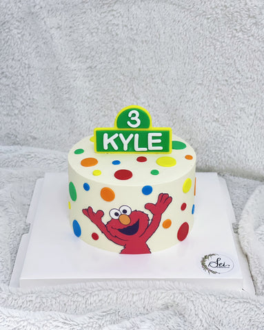 Elmo Polka Dots Cake