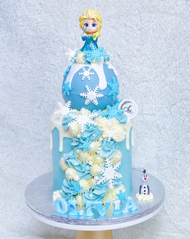 Elsa Pinata Tall Cake