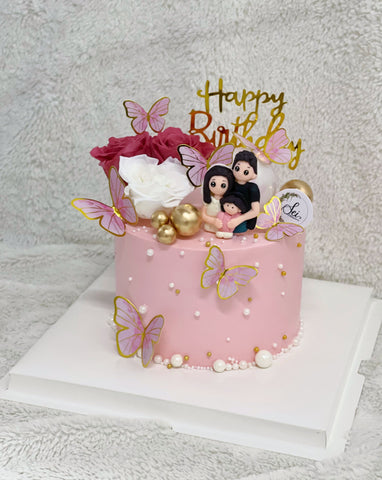 Family of 3 Floral Cake