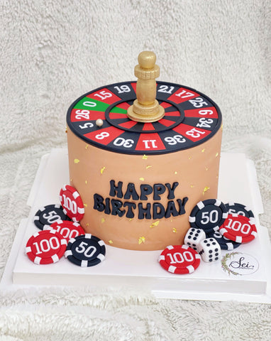 Gambling God Roulette Cake