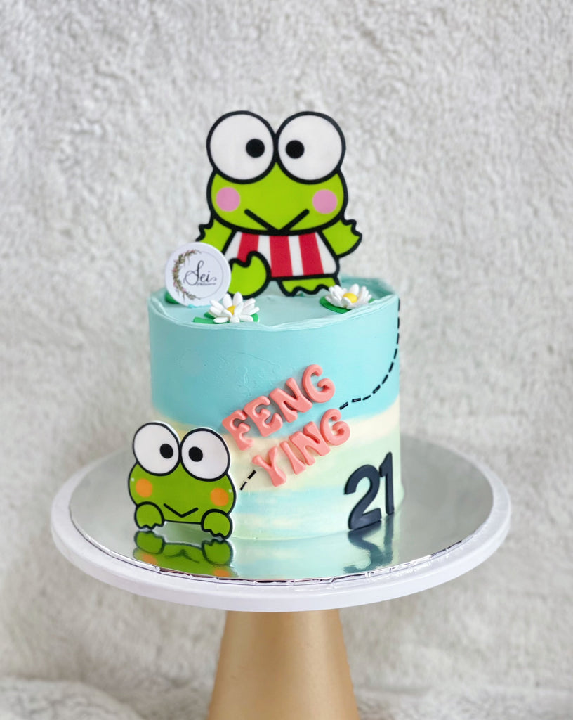 Keroppi Birthday Cake Keroppi Cartoon Cake For Kids keroppi-birthday-cake-keroppi-cartoon-cake-for-kids