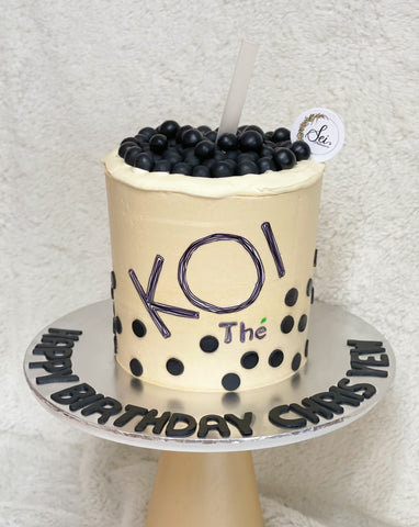 Koi Bubble Tea Tall Cake