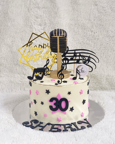 Microphone Music Cake