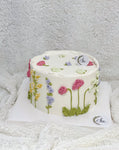 Minimalist Floral Garden Buttercream Cake