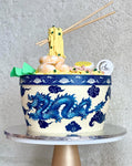 Chinese Oriental Dragon Bowl Prawn Noodle Cake