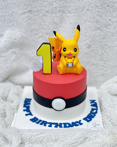 Pikachu Pokemon Pokeball Cake