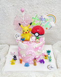 Pikachu and Pokemon Party Cake
