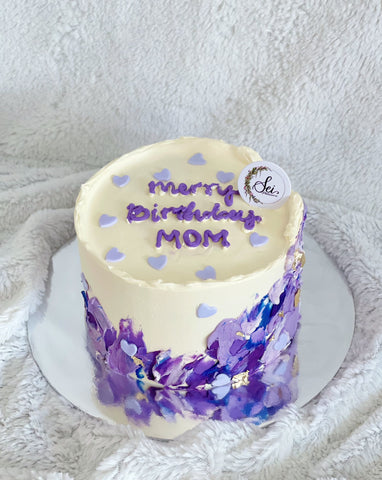 Purple Paint Strokes Cake