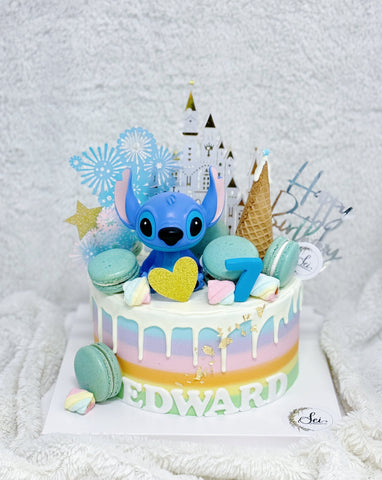 Rainbow Stitch and Castle Cake with Macarons