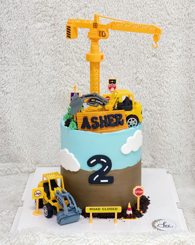 Tall Construction Cake