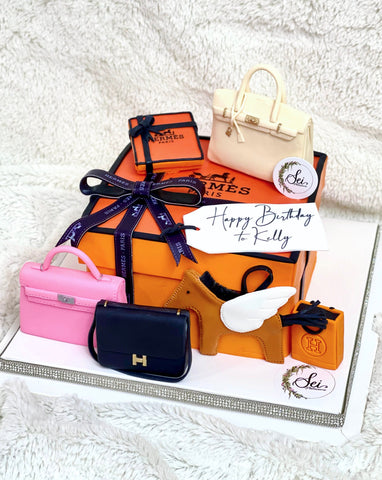 Ultimate Hermes Lover Square Gift Box Cake