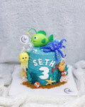 Underwater Anglerfish Sea Creatures Tall Cake