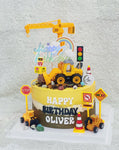 Construction Excavator Cake