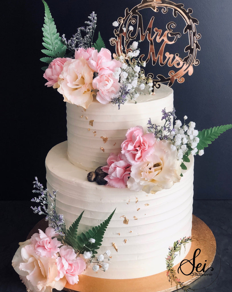 -Tier Floral Wedding Cake -Tier Floral Wedding Cake