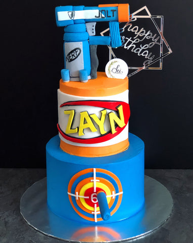 2-Tier Nerf Gun Cake