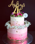 2-Tier Ombré Floral Cake