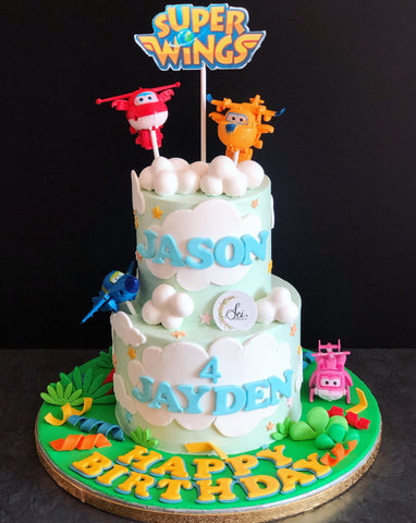 2-Tier Super Wings Cake