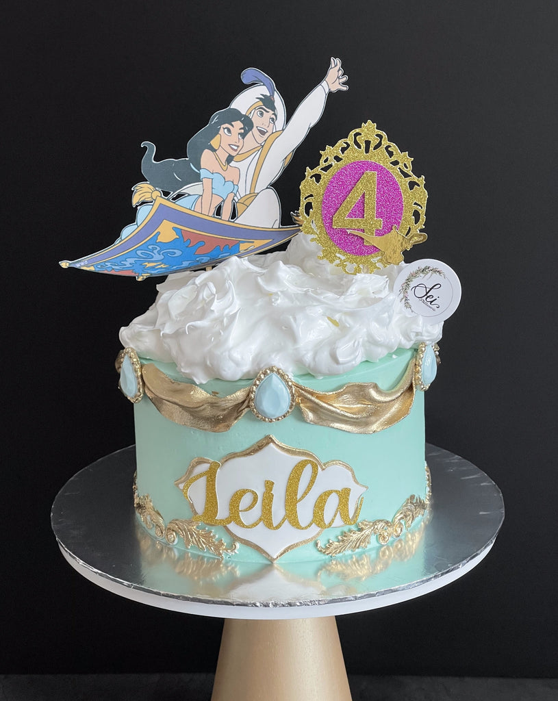 50+ Best Aladdin Birthday Cake Ideas and Designs (2026) 46 Aladdin Princess Jasmine Cake – Sei Pâtisserie