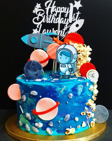 Astronaut Theme Cake