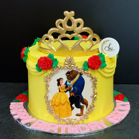 Beauty and the Beast Tiara Cake