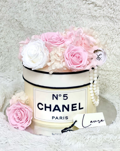 Chanel Floral Gift Box Cake