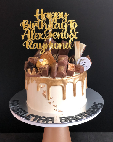 Chocolate-Overloaded Gold Drips Cake