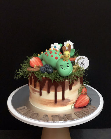 Dinosaur In Forest Cake